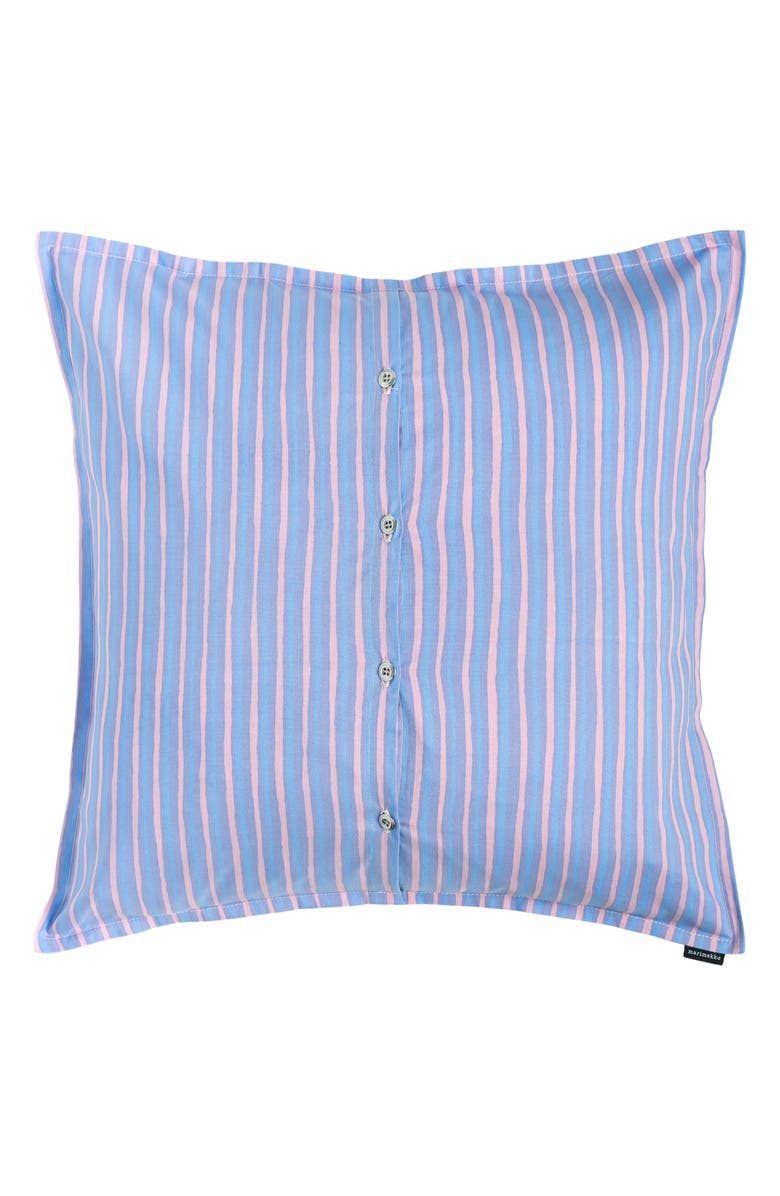 Marimekko Piccolo Stripe Cotton Pillow Cover, Main, color, Pink