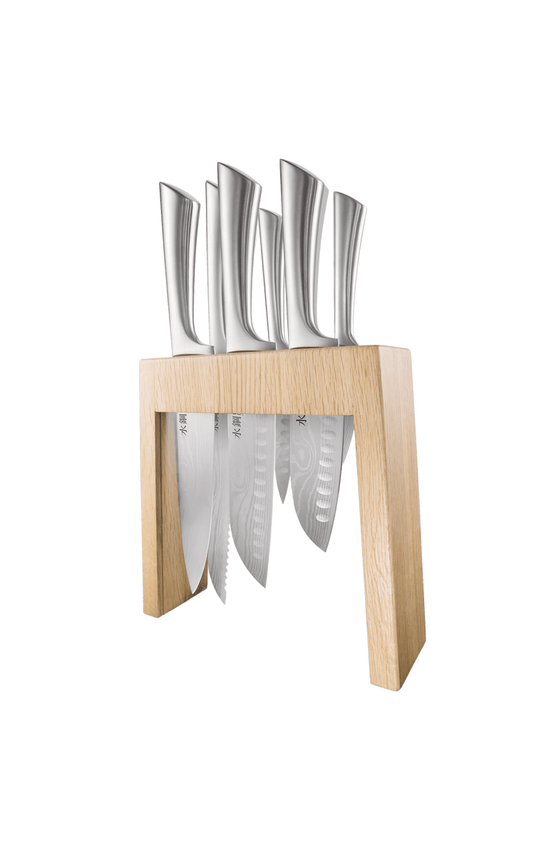 Cuisine::pro<sup>®</sup> Damashiro<sup>®</sup> Mizu 7-Piece Knife Block, Main, color, Silver