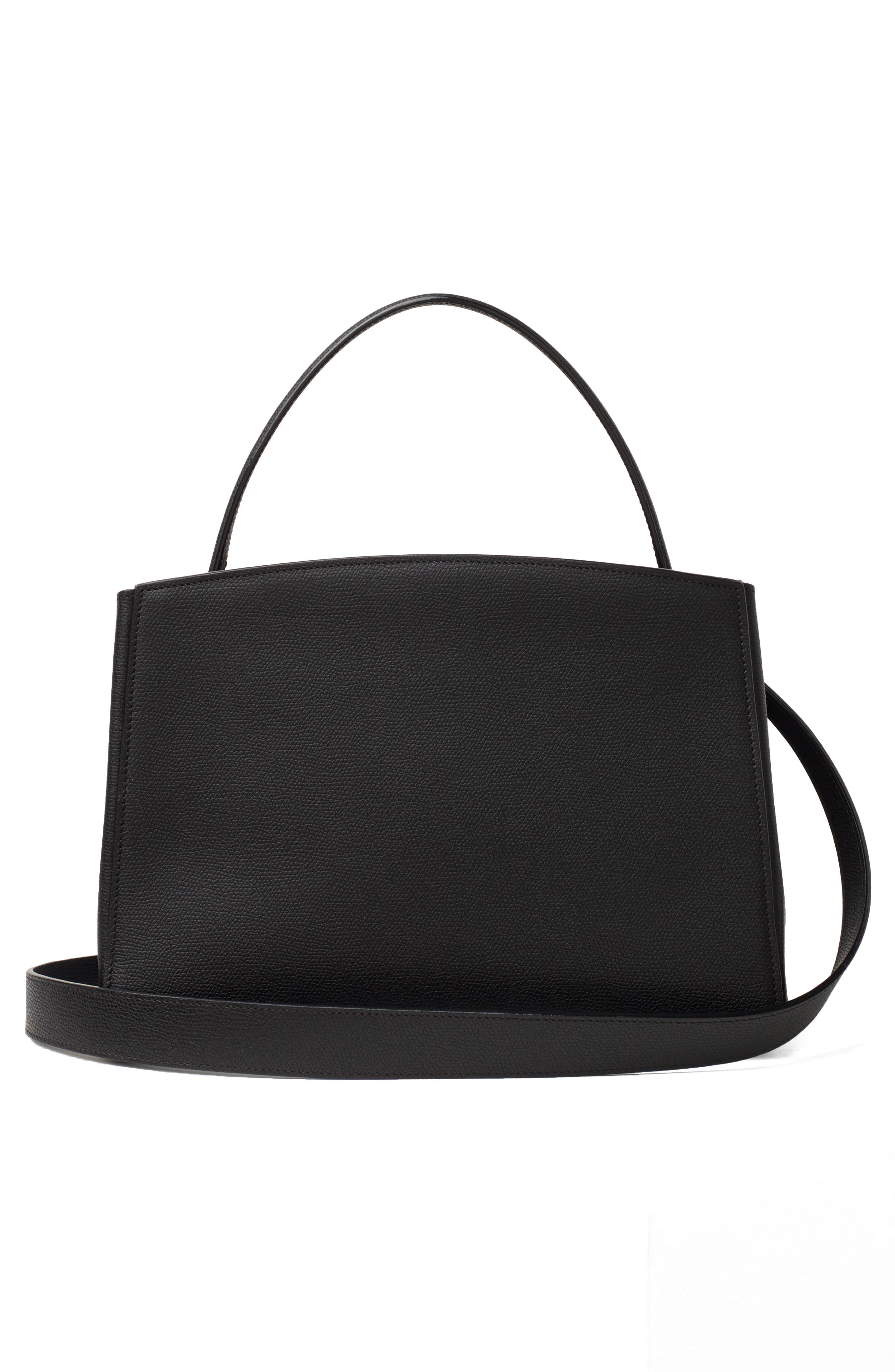 Valextra Medium Brera Leather Top Handle Bag, Alternate, color, 