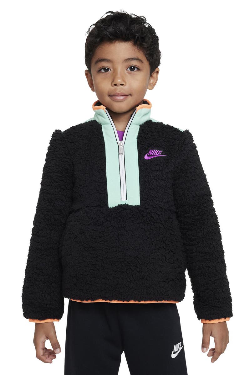 Nike Kids' Illuminate High Pile Fleece Half Zip Pullover, Alternate, color, 