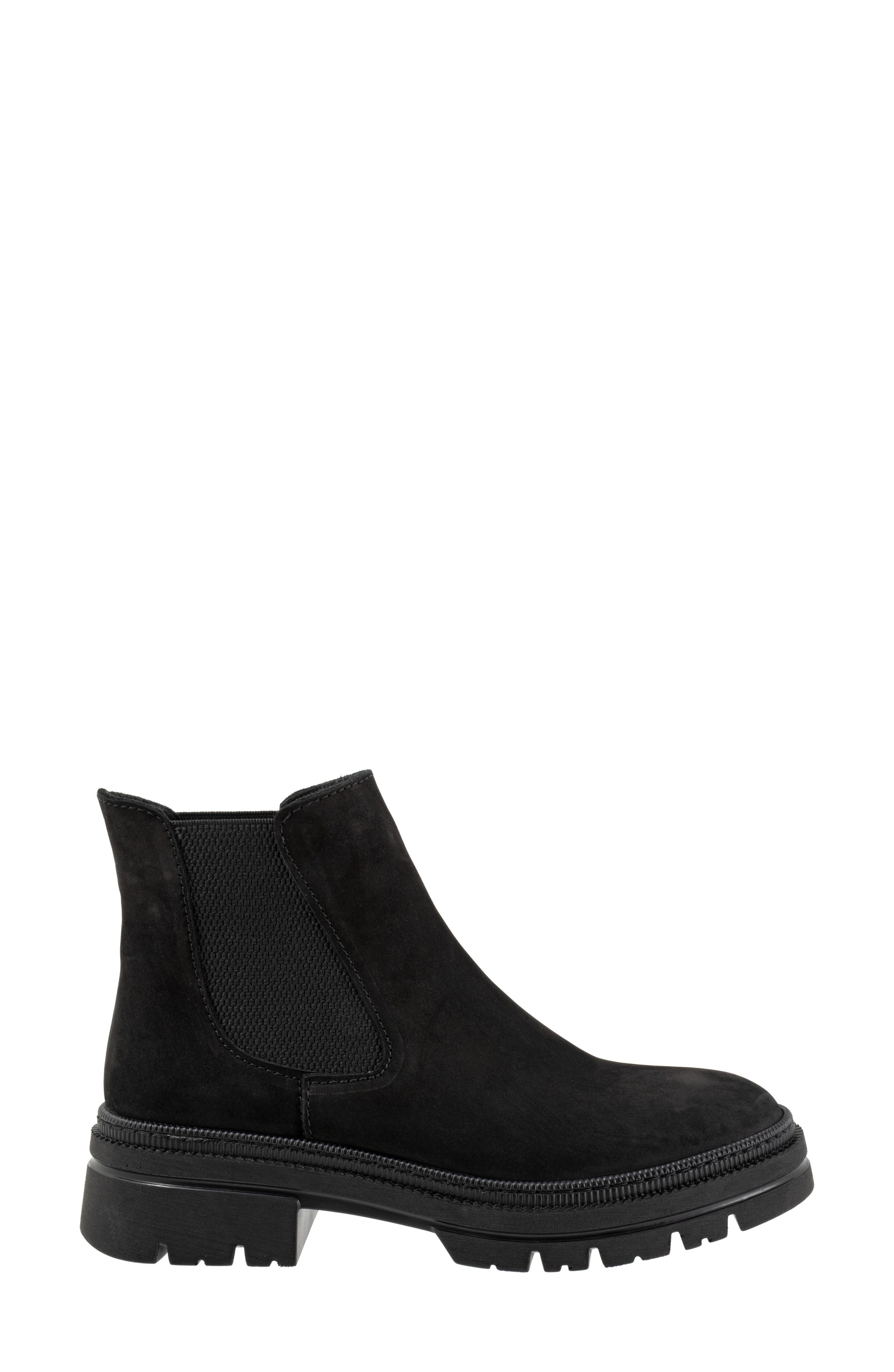 Bueno Darla Lug Chelsea Boot, Alternate, color, Black Nubuck