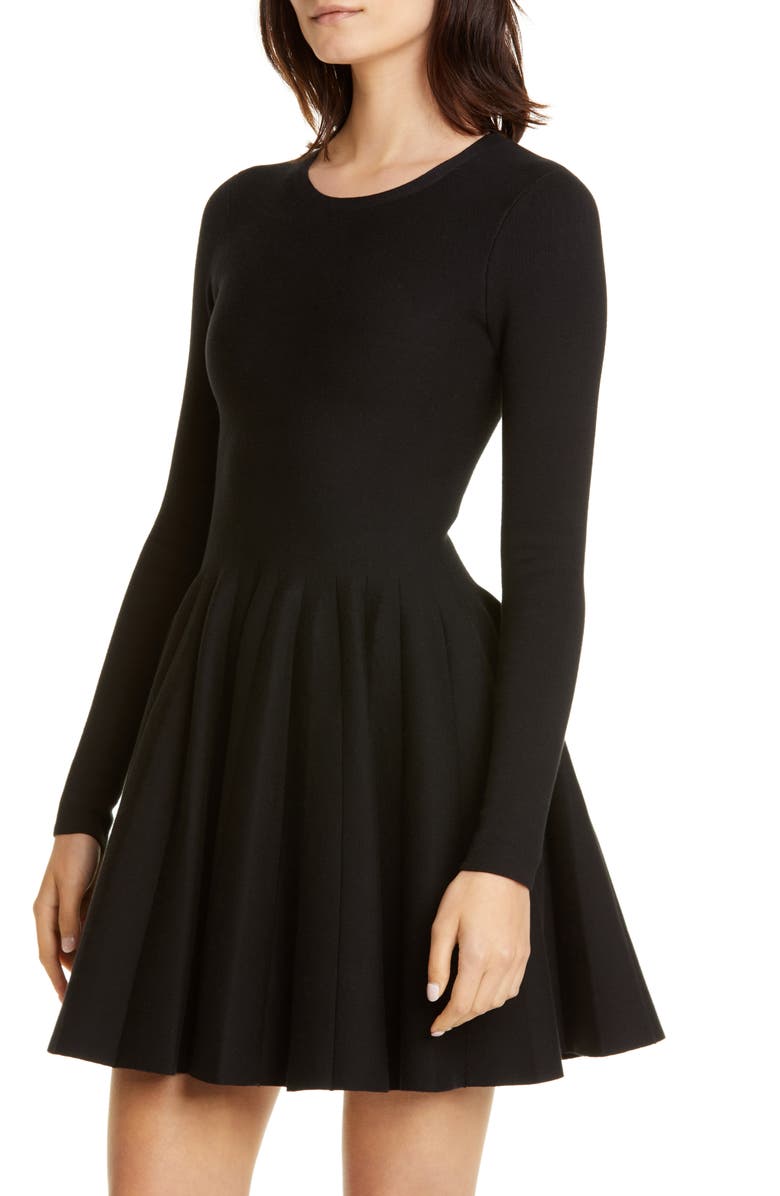 Alexander Wang Long Sleeve Fit & Flare Dress, Alternate, color,