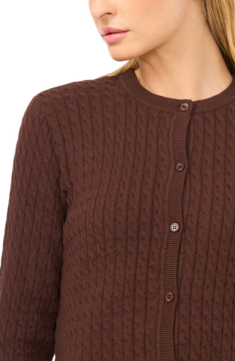 Halogen<sup>®</sup> Cable Stitch Cotton Cardigan, Alternate, color, 