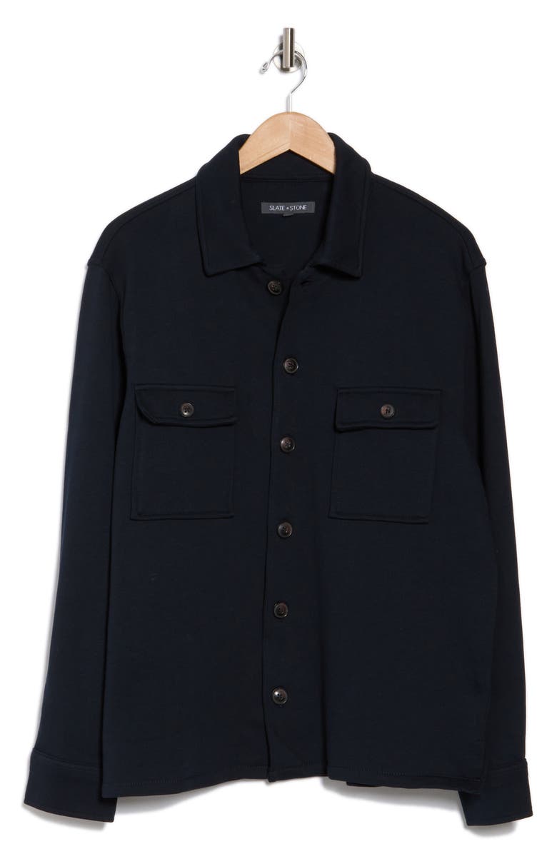 Slate & Stone French Terry Knit Overshirt, Alternate, color, 