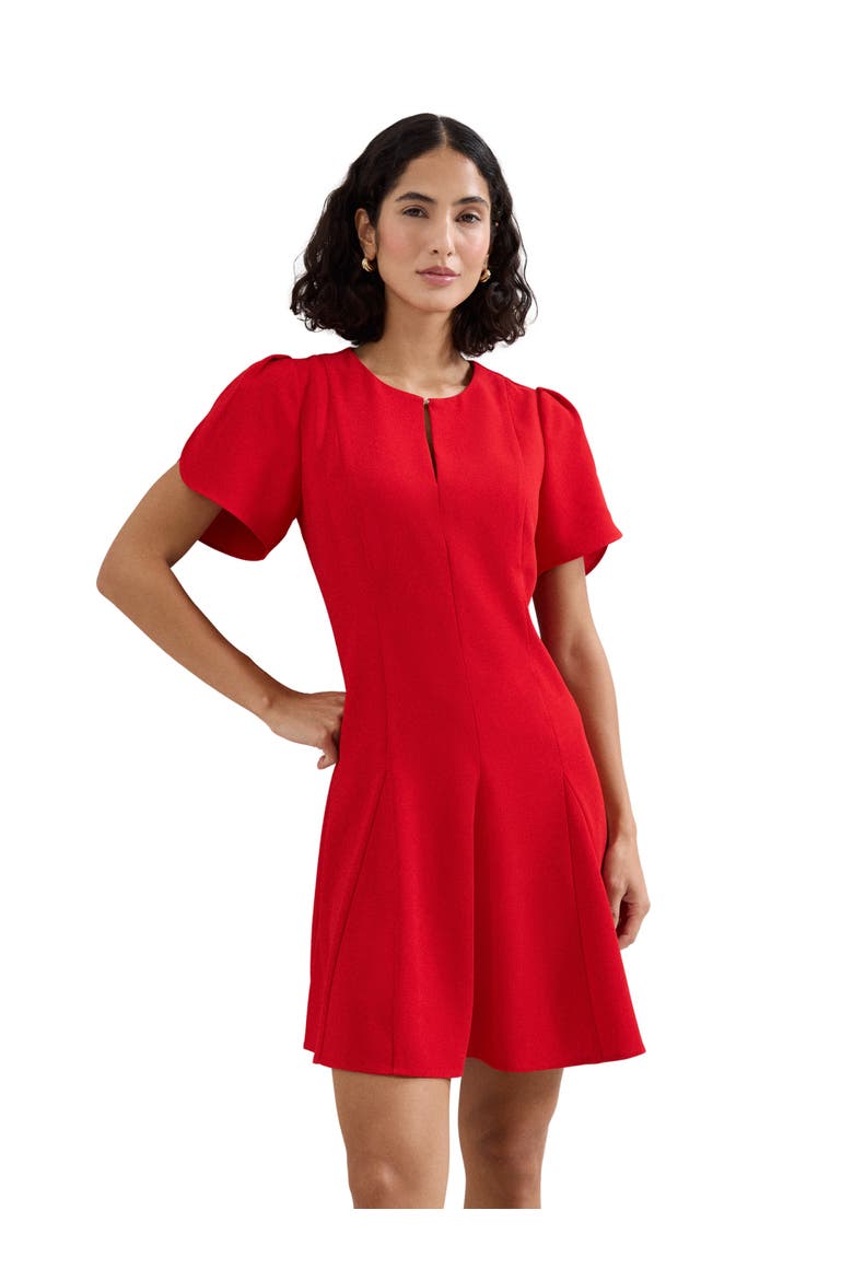 Elia Fit-Flare Mini Dress, Main, color, Red