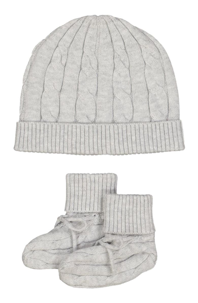 Hope & Henry Baby Organic Cotton Sweater Beanie and Bootie Set, Alternate, color,