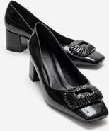Prologue Shoes Velora Buckle Square Toe Block Heel Pump