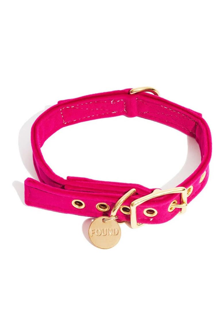 Red Velvet Dog Collar, Main, color, PINK
