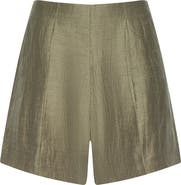 L'AGENCE Hadleigh Linen Blend Shorts
