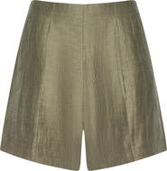 L'AGENCE Hadleigh Linen Blend Shorts