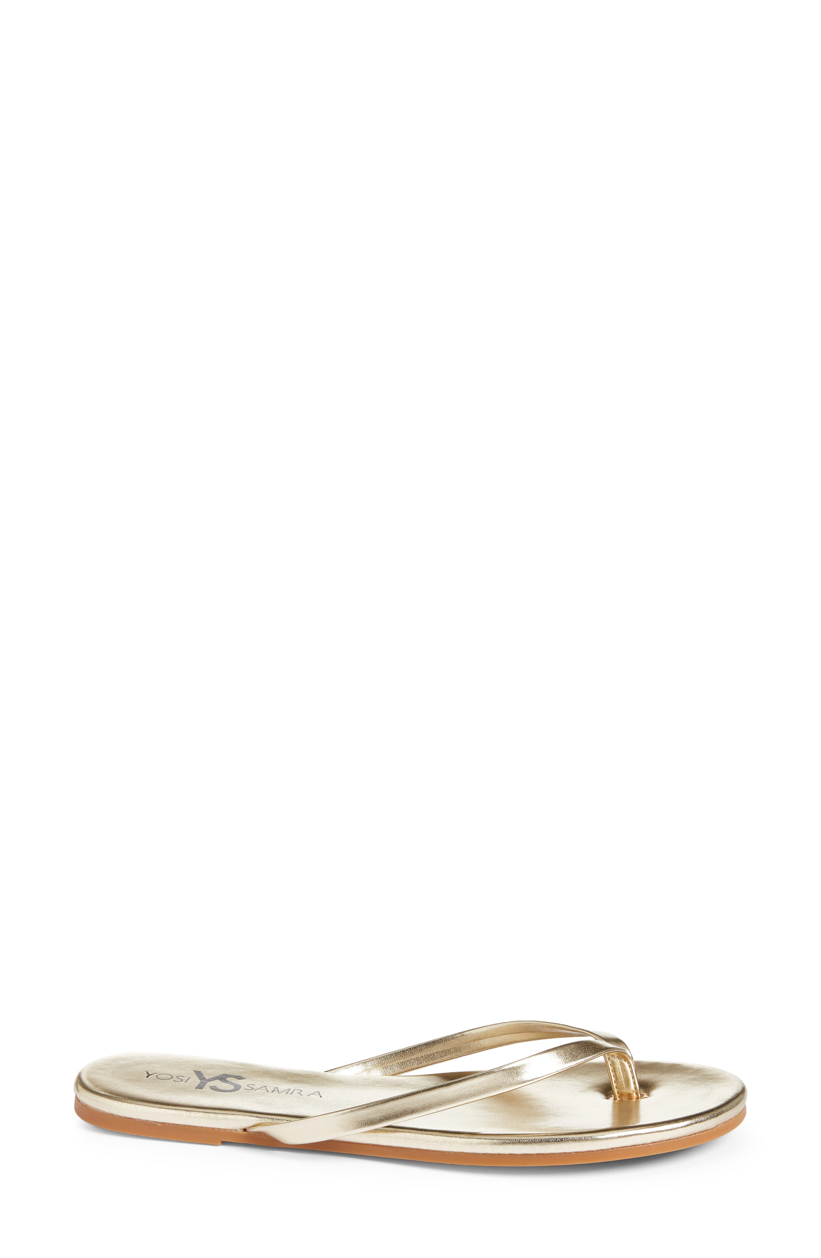 Yosi Samra Rivington Flip Flop, Alternate, color, Gold