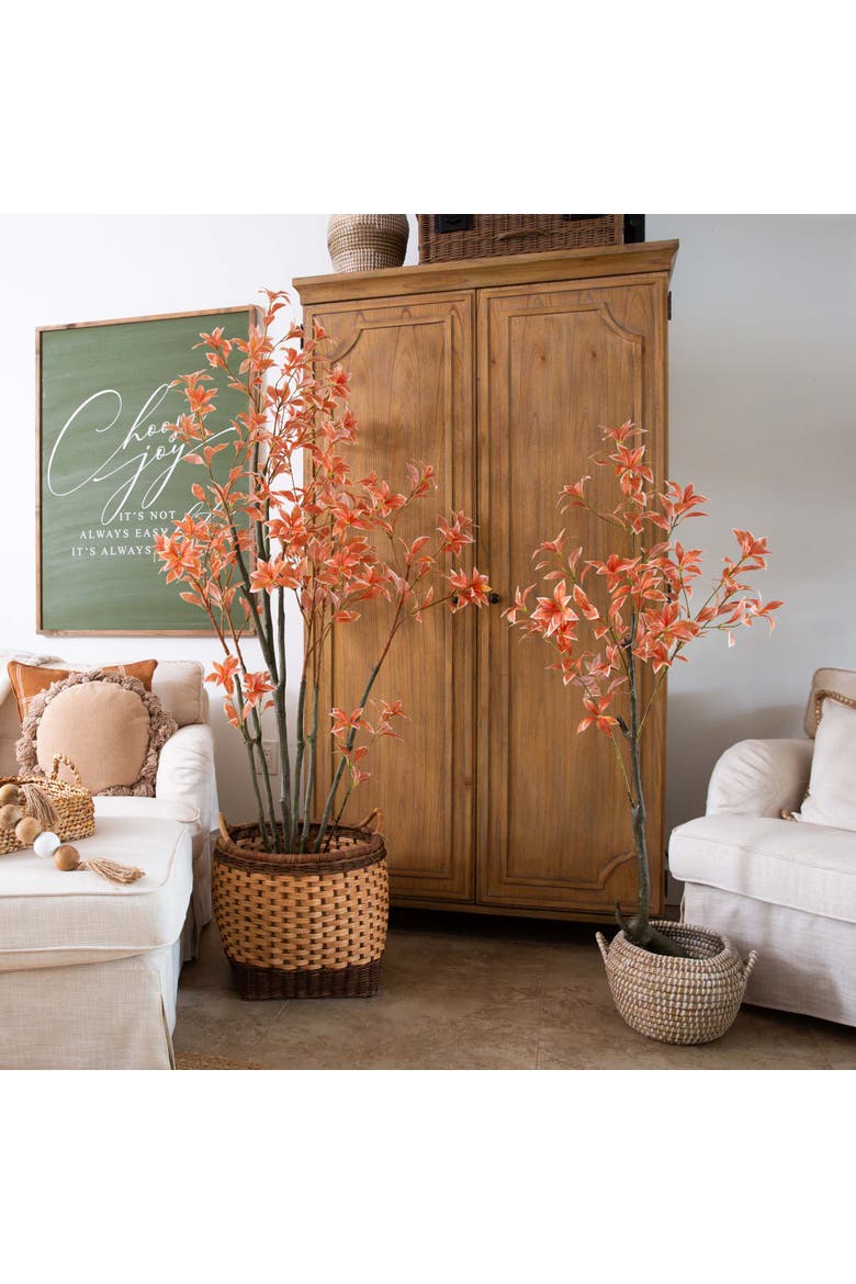 4.5-ft Autumn Pieris Artificial Fall Tree, Alternate, color, Orange