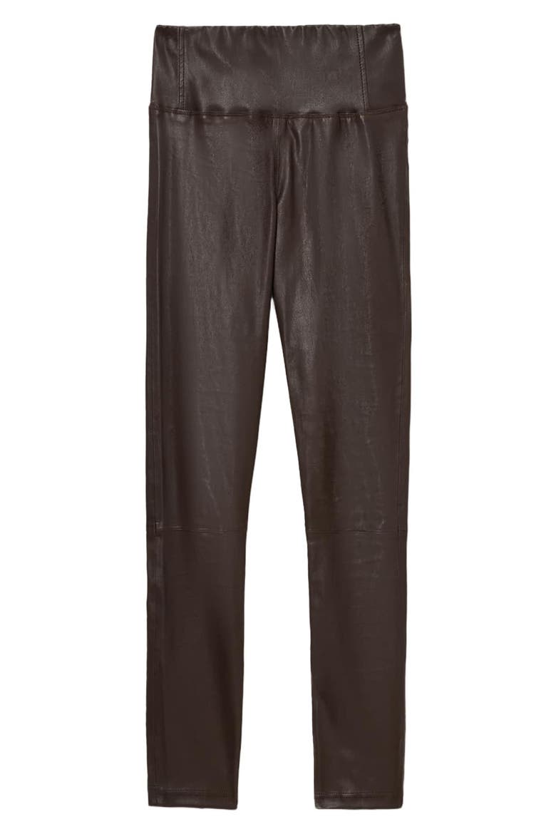 Cora Leather Leggings, Alternate, color, BITTER BROWN
