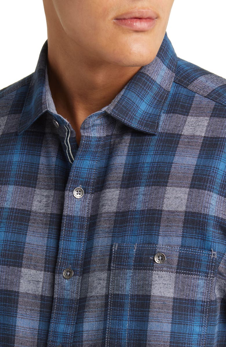 Tommy Bahama Canyon Beach Cozy Check Flannel Button-Up Shirt, Alternate, color, 