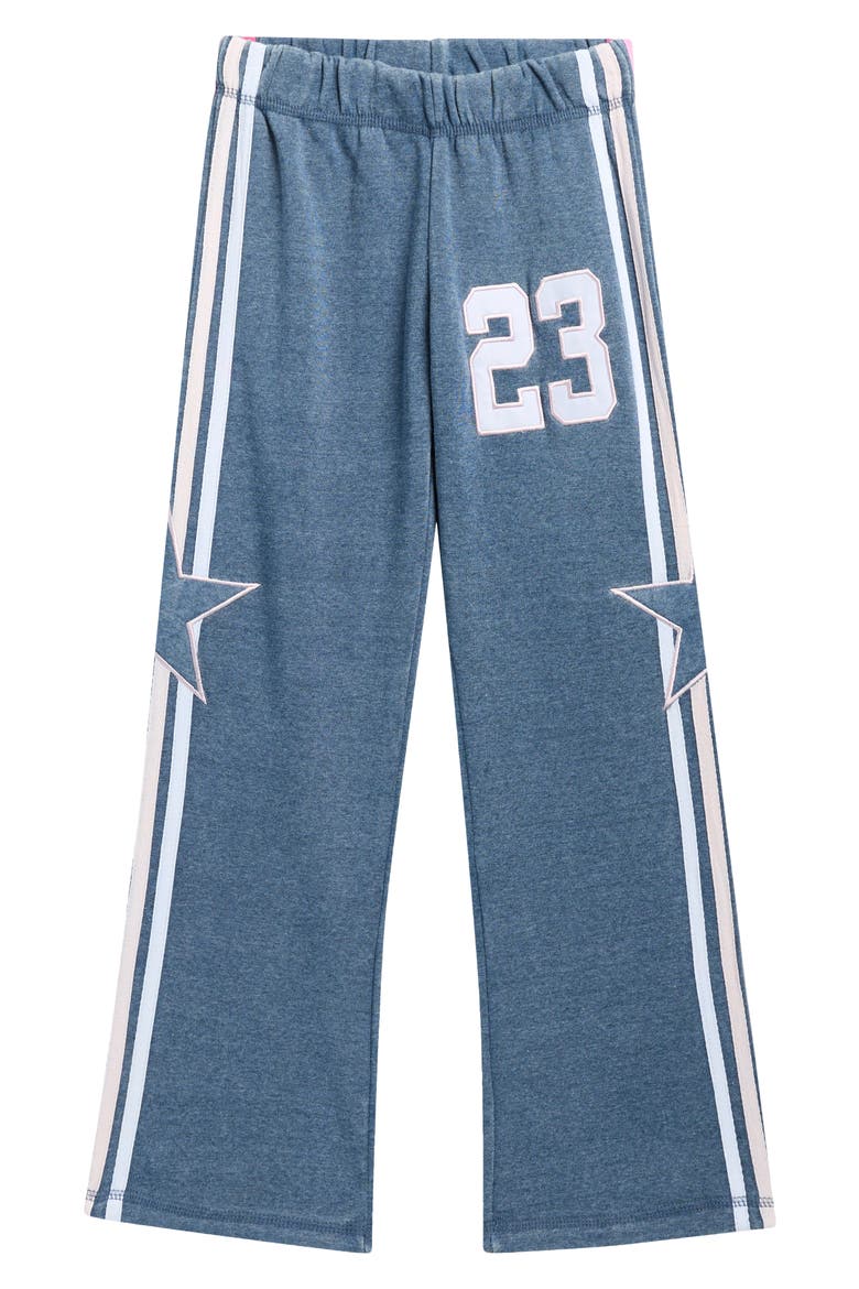 Kids' LA Star Stripe Wide Leg Pants, Main, color, REAL TEAL