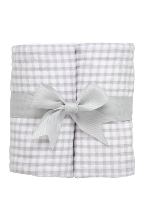 Big Check Set of Two Burp Cloths