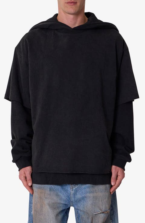 Layered Cotton Hoodie
