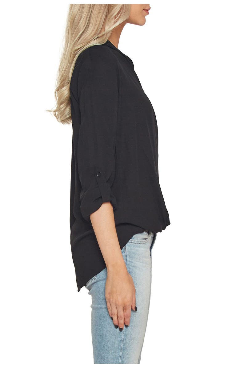 Pleione Solid Surplice High/Low Blouse, Alternate, color, 