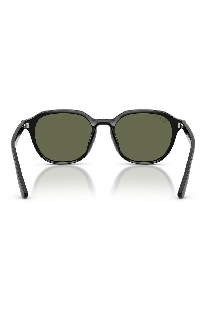 54mm Polarized Square Sunglasses, Alternate, color, BLACK / DARK GREEN POLAR