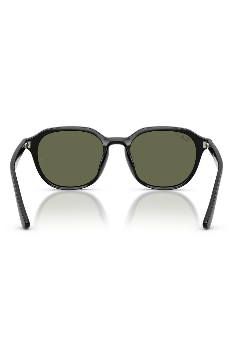 Ray-Ban 54mm Polarized Square Sunglasses, Alternate, color, Black / Dark Green Polar