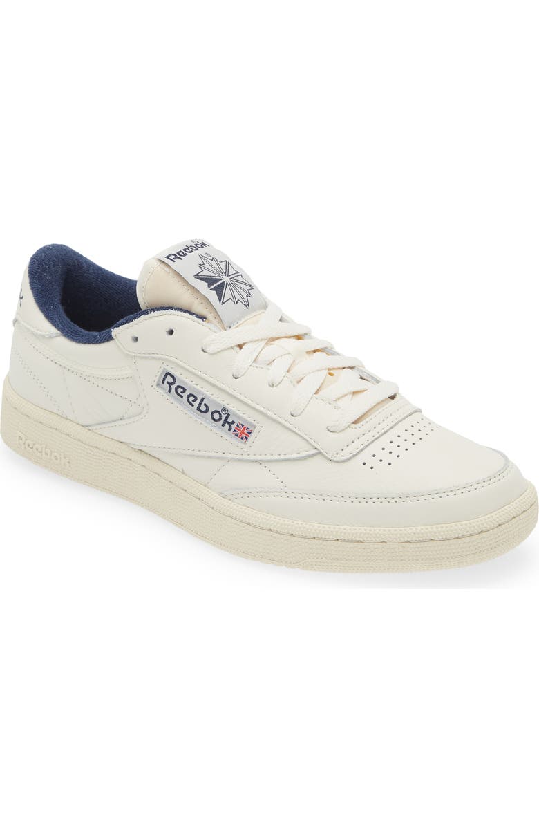 Reebok Club C Vintage Sneaker, Main, color, Chalk/ Alabaster/ Vector Navy