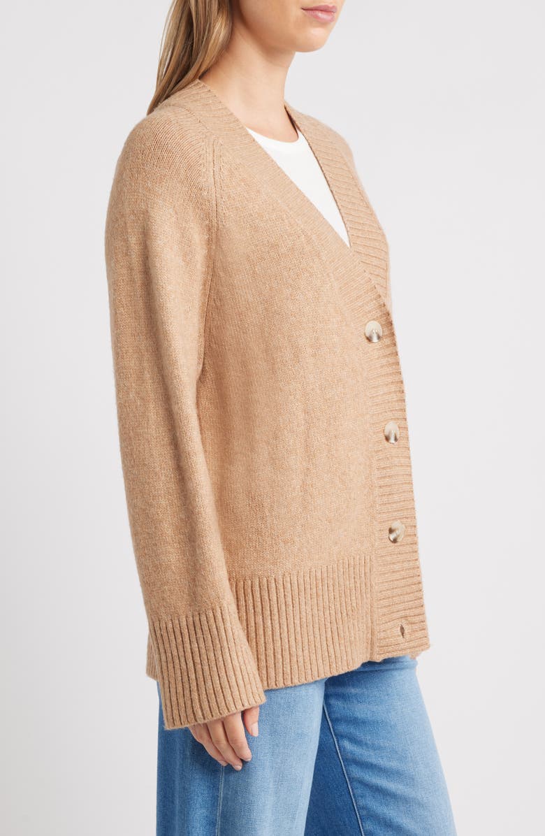 525 Miller Oversize Cozy Cardigan, Alternate, color, Fawn Heather