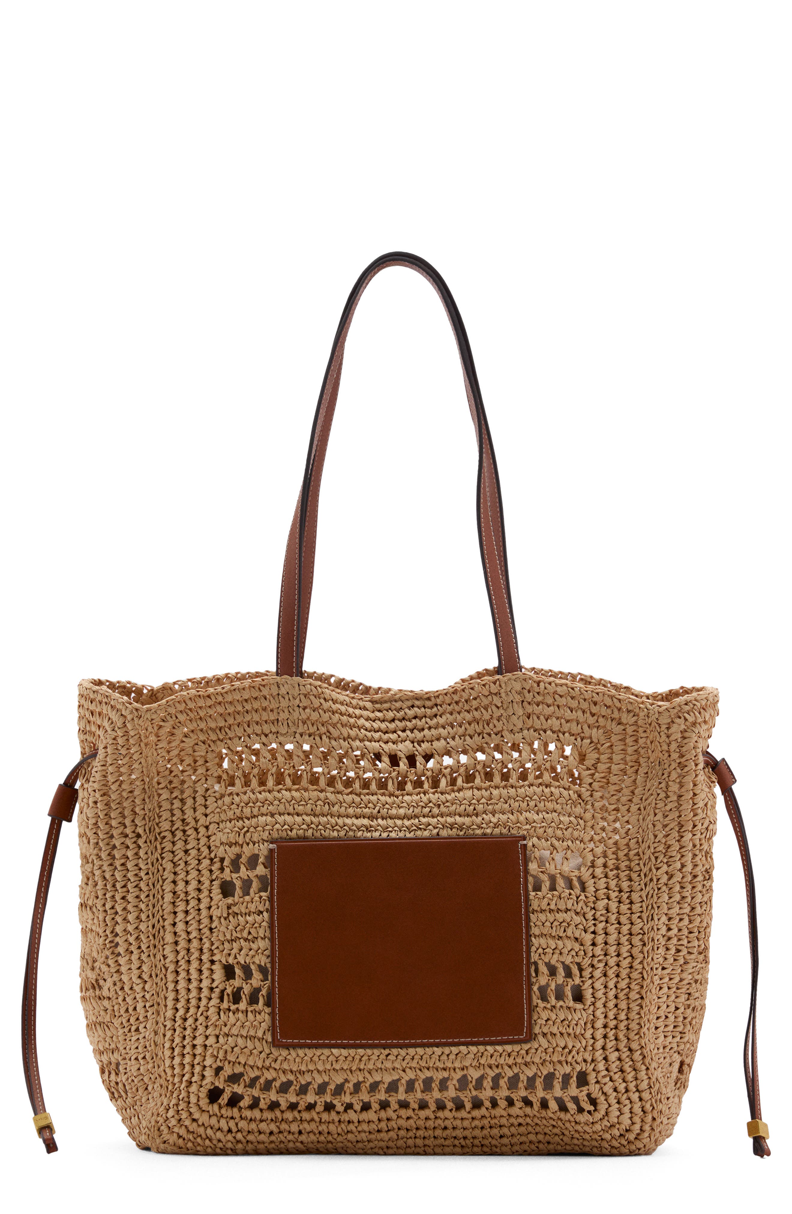 MANGO Straw Shopper Tote Bag, Main, color, 
