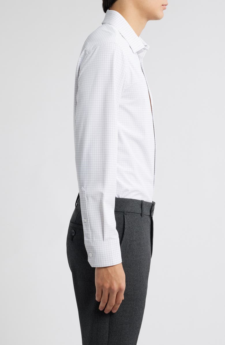 Mizzen+Main Leeward Trim Fit Button-Up Shirt, Alternate, color, White Joel Plaid