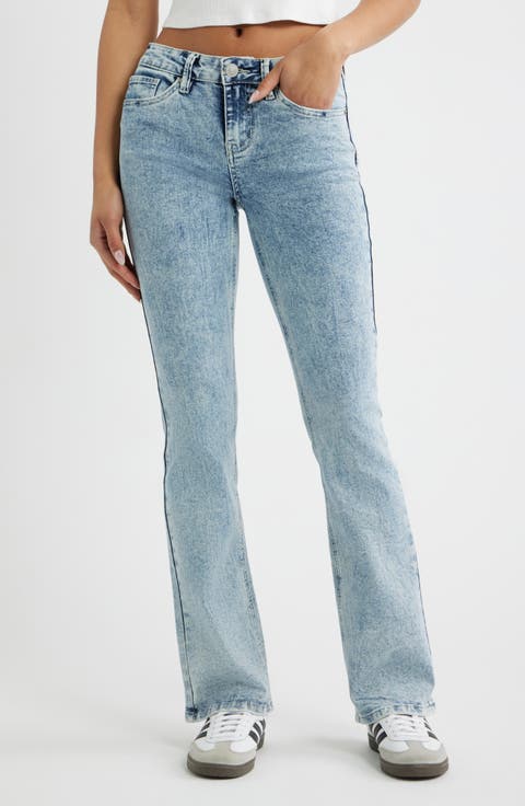 Jessie Star Patch Mid Rise Bootcut Jeans