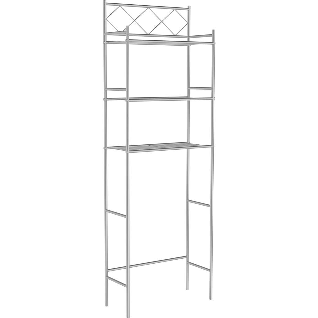 J&v Textiles J And V Textiles 3-shelf Metal Bathroom Organizer In Silver