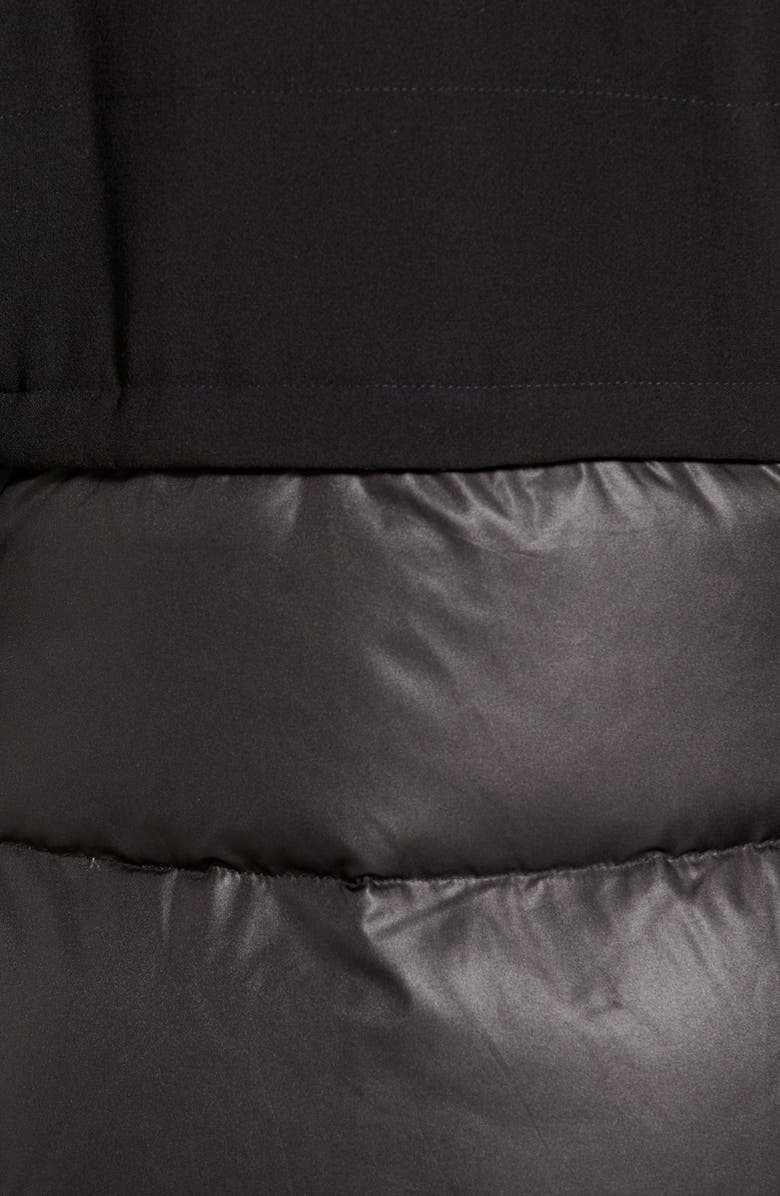 T Tahari 'Allegra' Mixed Media Hooded Down Coat with Faux Fur Trim, Alternate, color, 