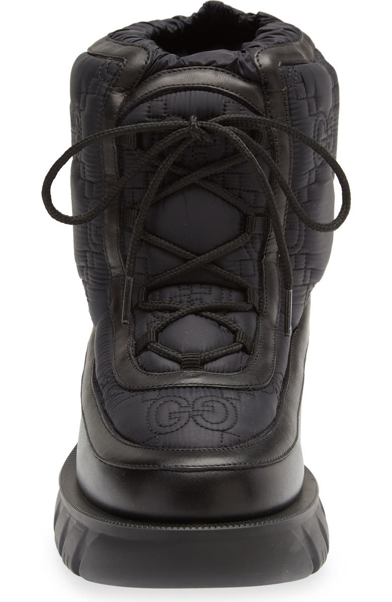 Gucci Romance GG Rhombus Lace-Up Boot, Alternate, color,