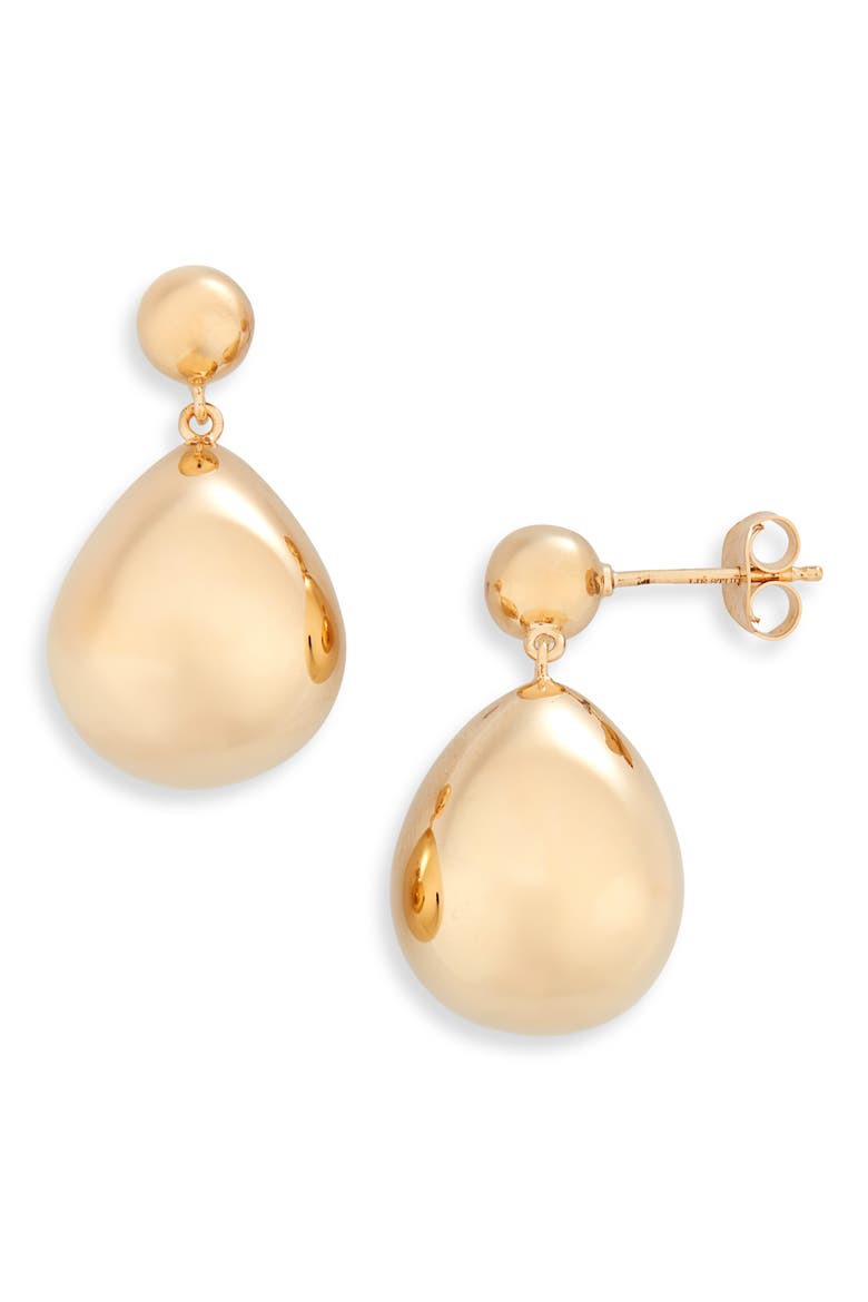 The Julie Drop Earrings, Main, color, 18K GOLD PLATING