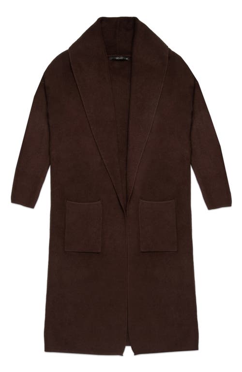 Deluc Chandler Maxi Cardigan In Brown
