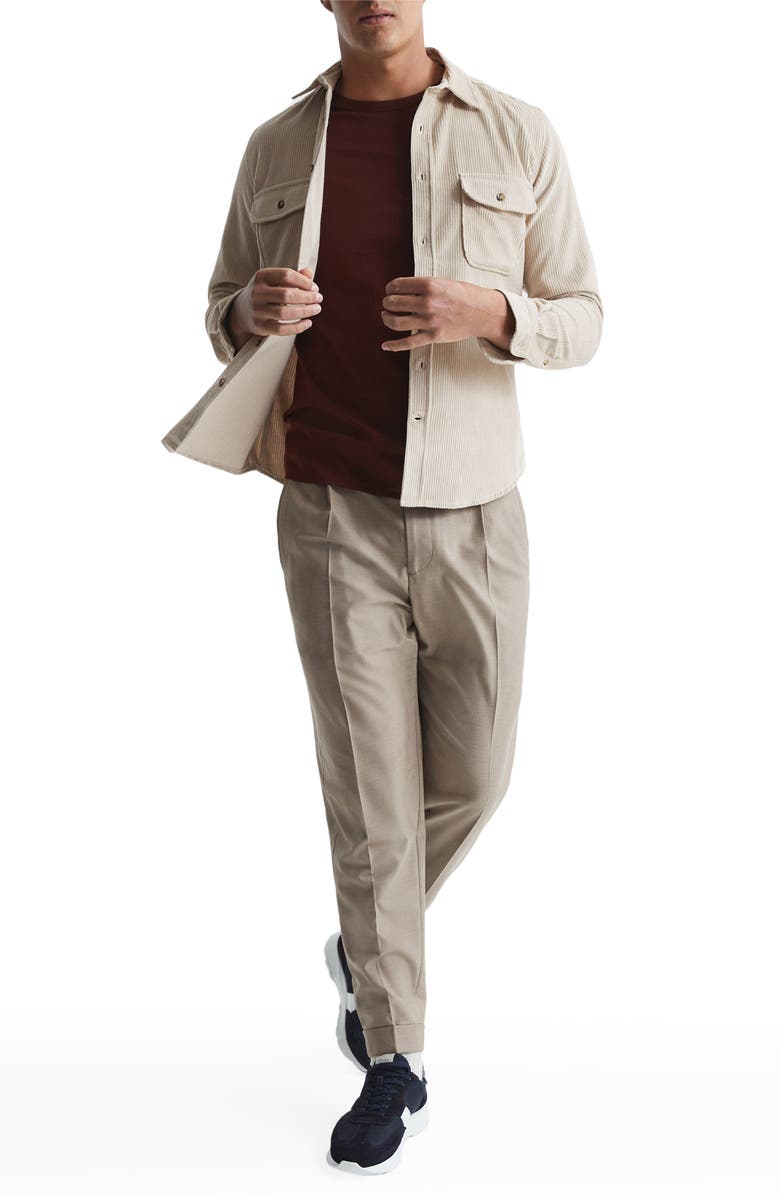 Reiss Bonnuci Corduroy Button-Up Overshirt, Alternate, color, 