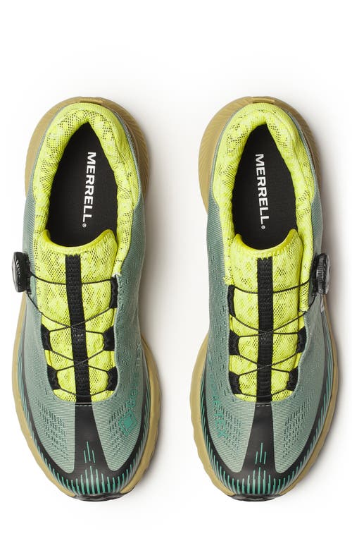 Merrell Agility Peak 5 Boa® Gore-tex® Waterproof Trail Running Shoe In Juniper/vivid