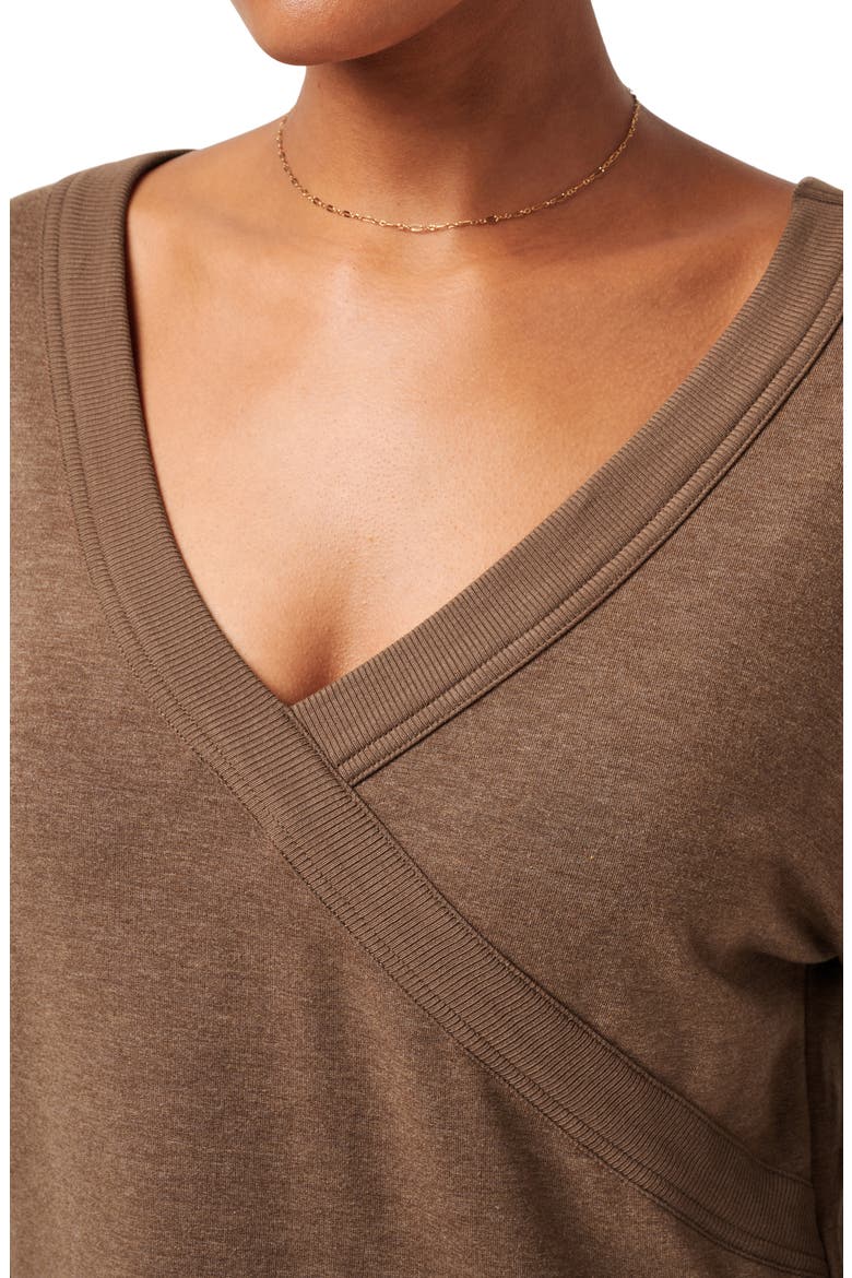 September Morning Reversible Sweatshirt, Alternate, color, HEATHER COCOA BROWN