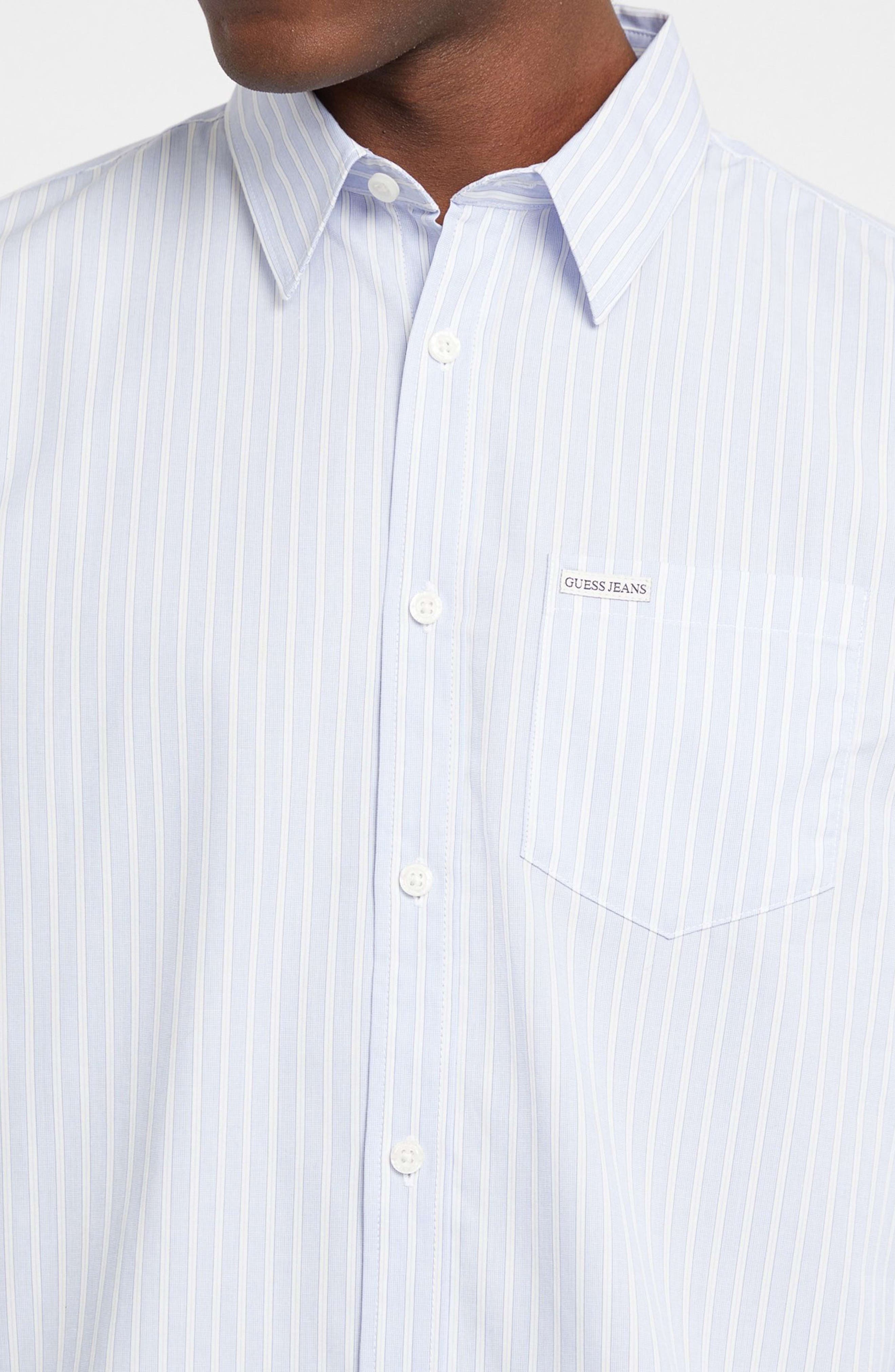 Regular Fit Stripe Cotton Button-Up Shirt - image 2