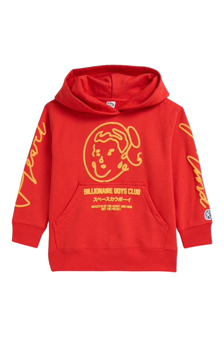 Kids' Space Rodeo Cotton Graphic Hoodie, Main, color, POPPY RED