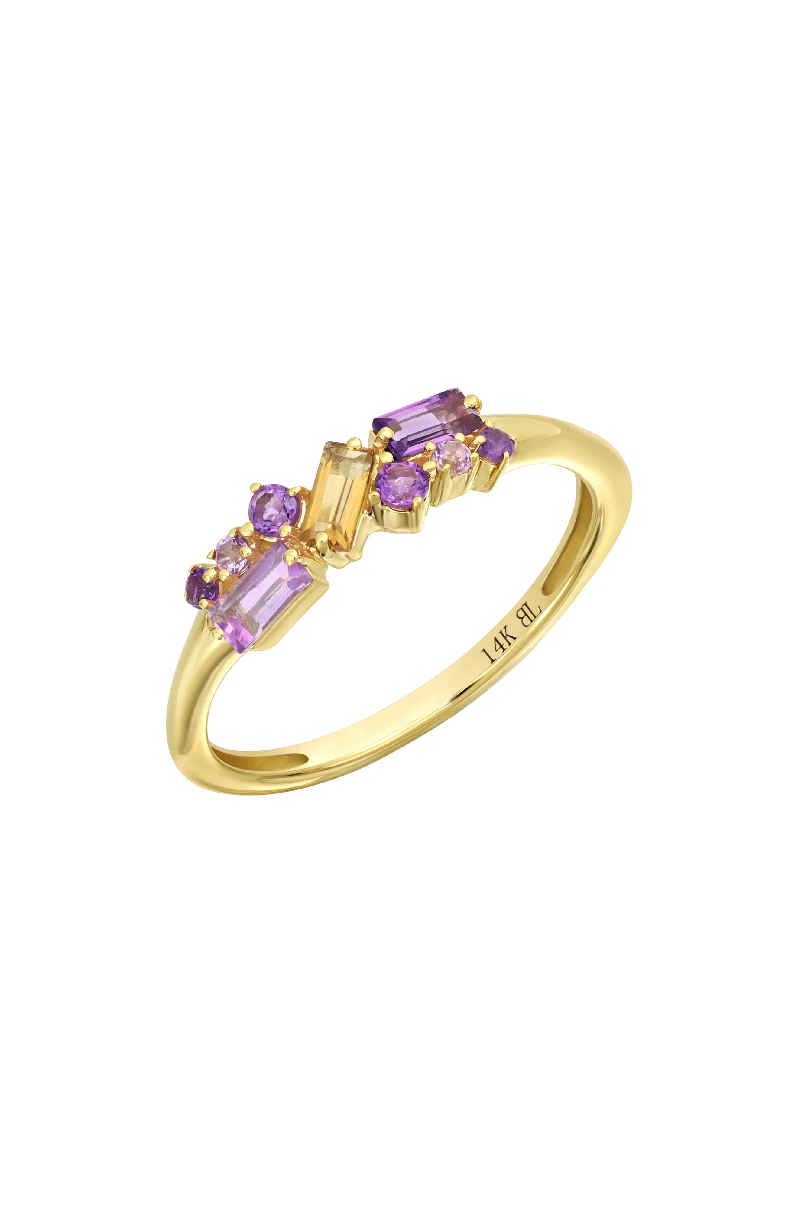 14K Yellow Gold Amethyst & Citrine Ring