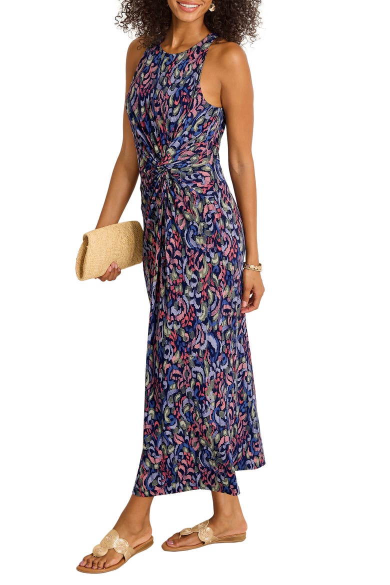 Jasmina Print Sleeveless Maxi Dress, Alternate, color, COASTLINE