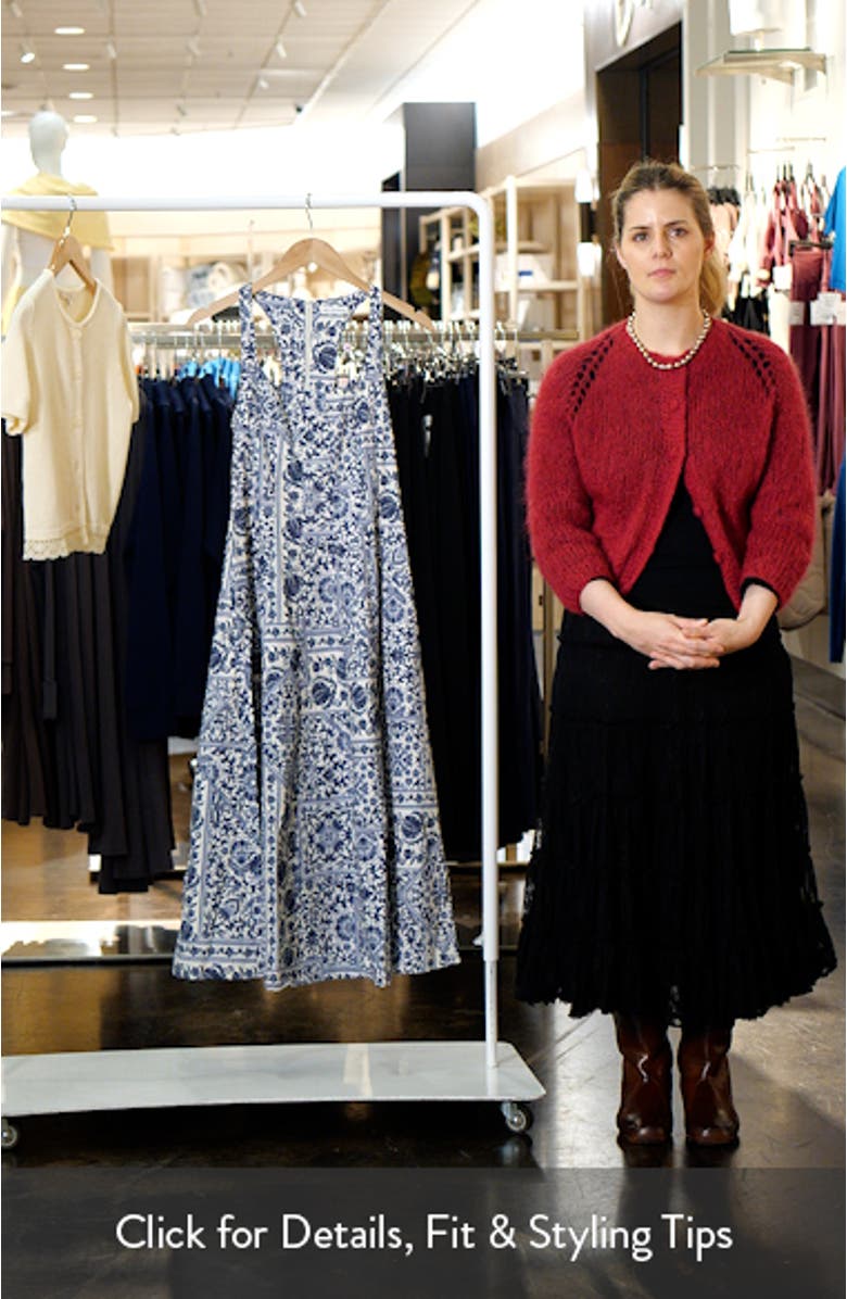 Tile Print Sleeveless Dress, sales video thumbnail