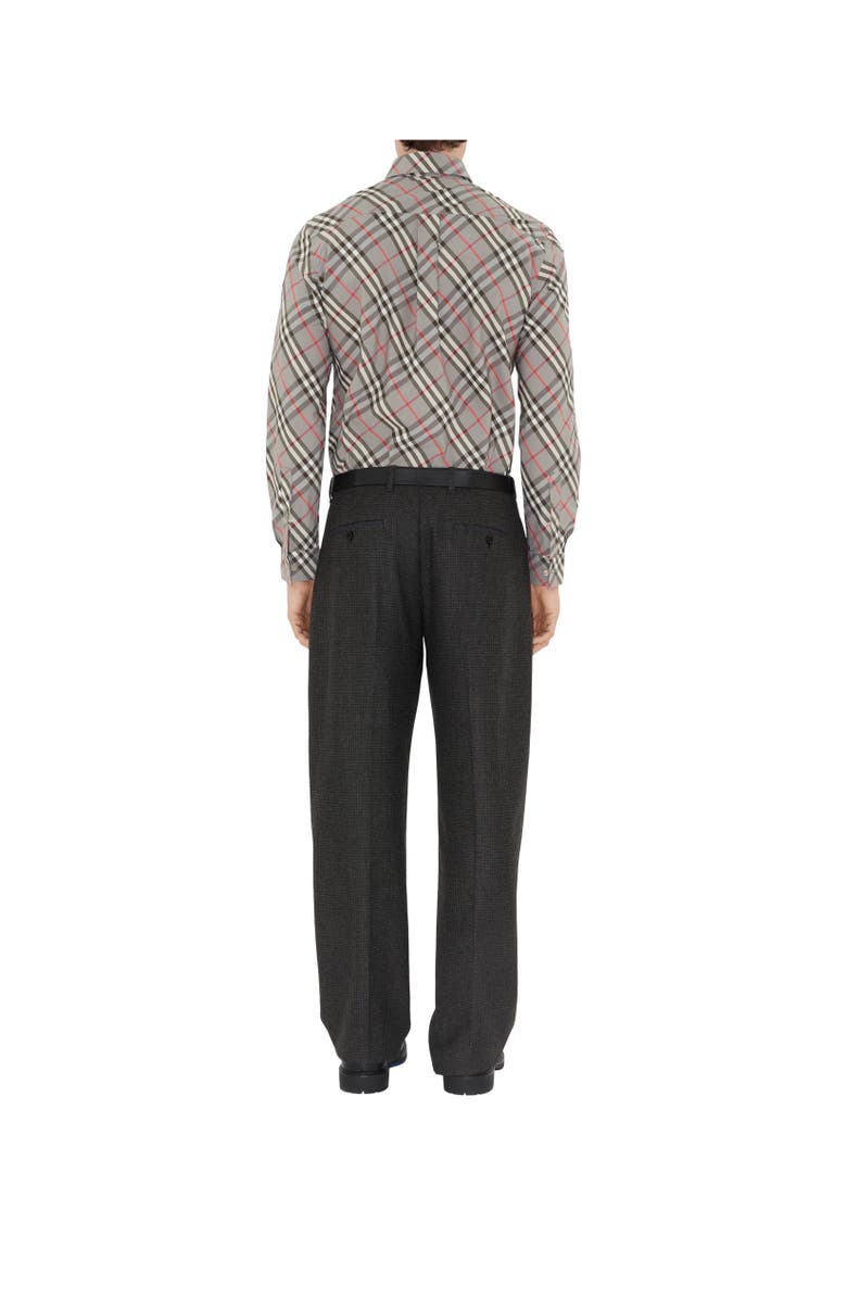 Burberry Regular Fit Check Cotton Shirt, Alternate, color, Mauve Grey