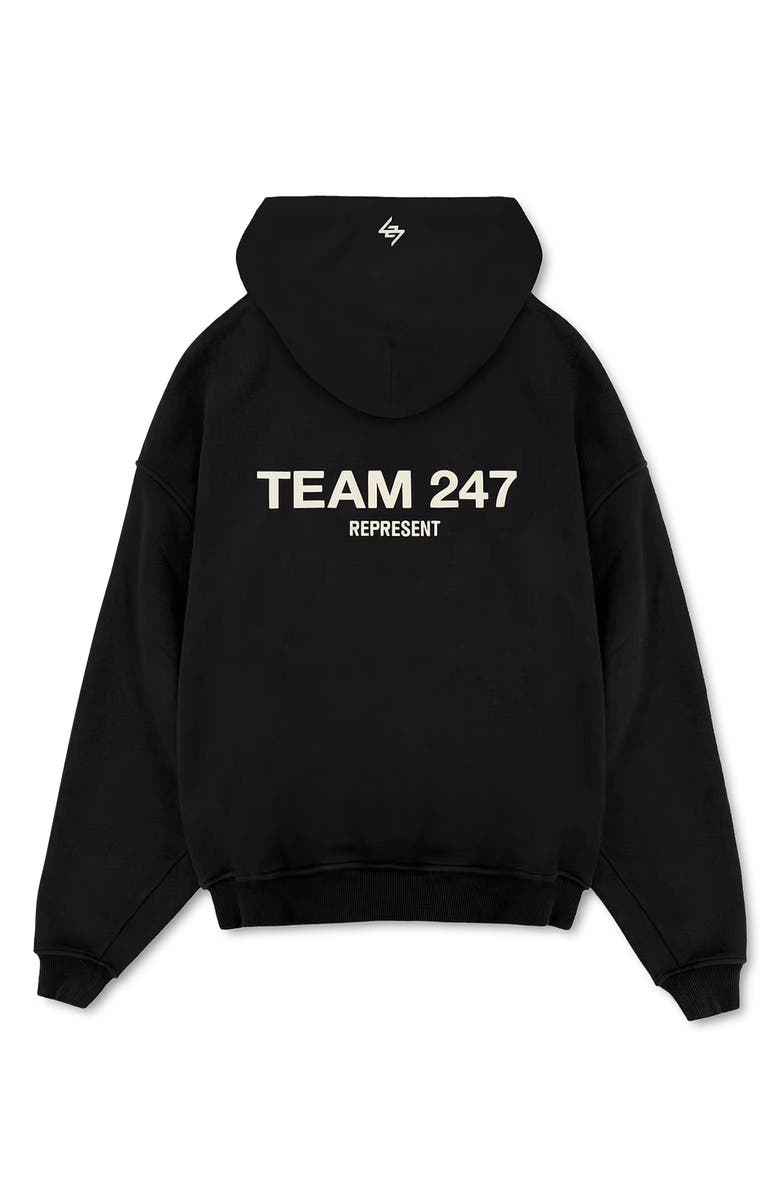 Represent Team 247 Oversize Graphic Hoodie, Alternate, color, Jet Black