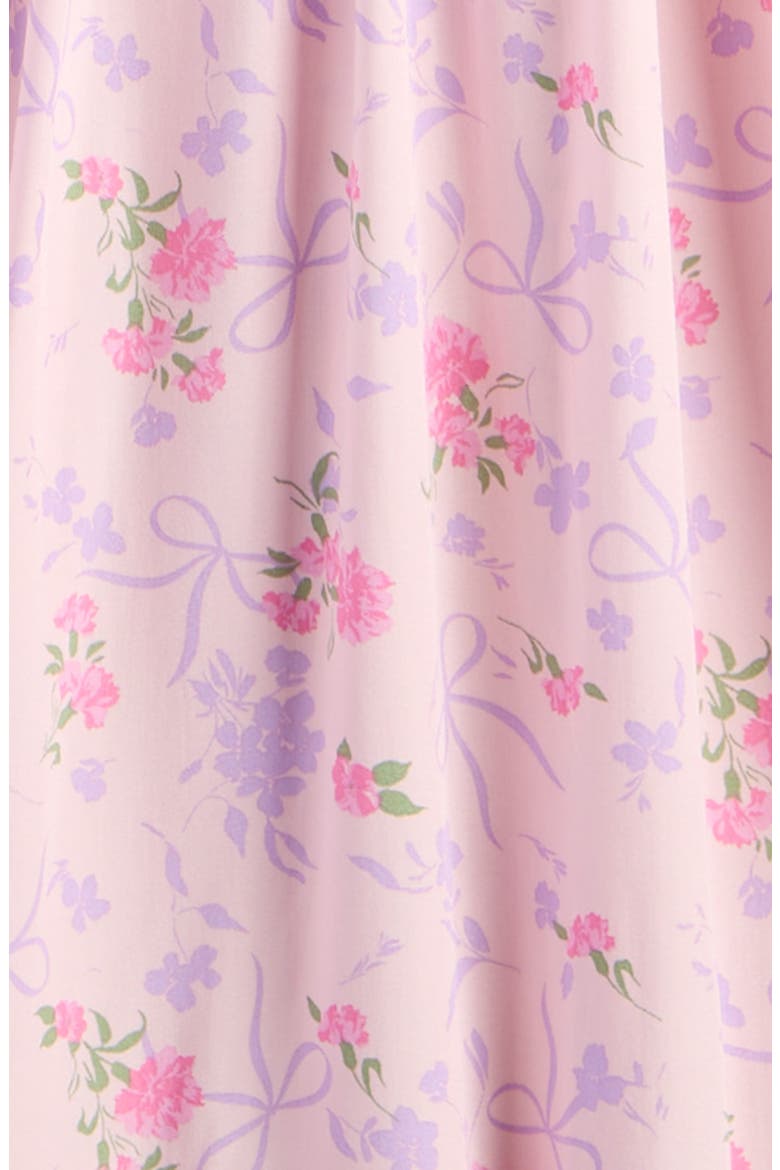 Kids' Floral Ruffle Tie Strap Sundress, Alternate, color, PINK BALM BOW FLORAL