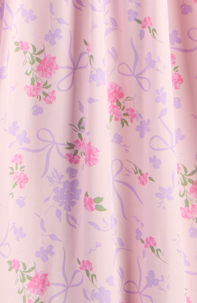 Nordstrom Kids' Floral Ruffle Tie Strap Sundress, Alternate, color, Pink Balm Bow Floral