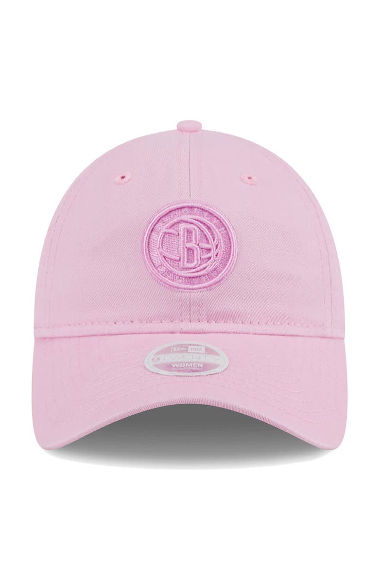 New Era Women's New Era Pink Brooklyn Nets Colorpack Tonal 9TWENTY Adjustable Hat, Alternate, color,