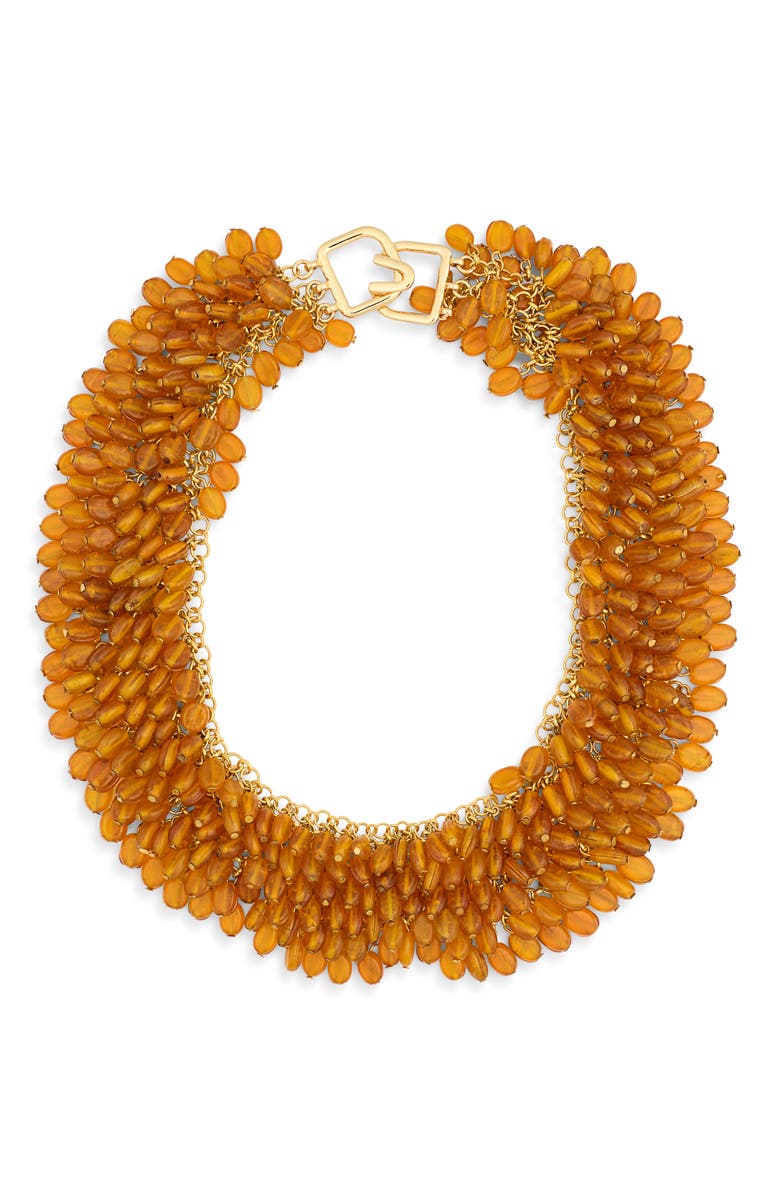 Kenneth Jay Lane Cluster Bib Necklace, Main, color,