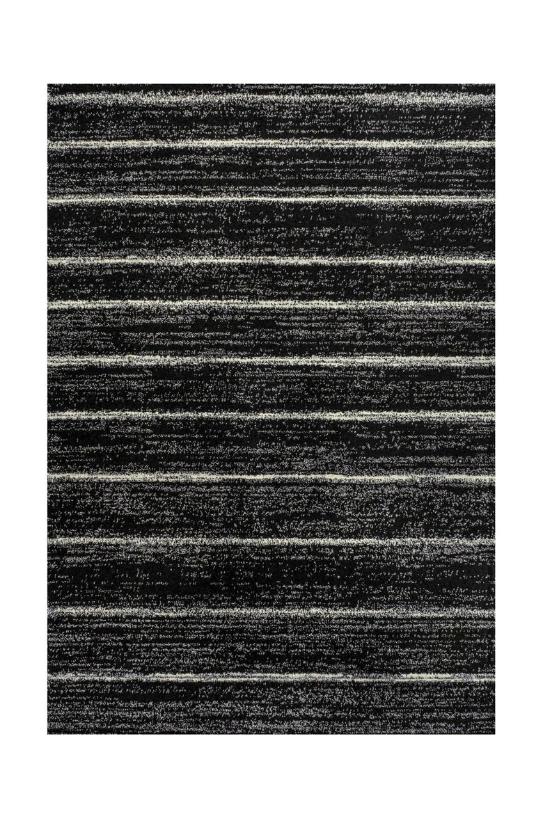 Williamsburg Minimalist Stripe Area Rug, Main, color, Black/Cream
