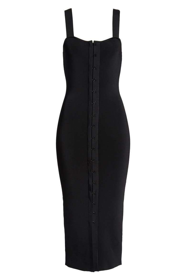 Hook & Eye Sweater Dress, Alternate, color, BLACK